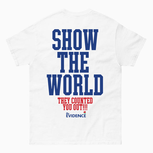 Show The World - Blue / White T-Shirt